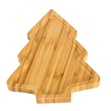 Wooden Christmas Tree Serving Platters for Holiday Tables