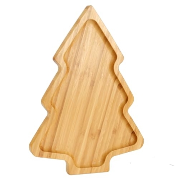 Wooden Christmas Tree Serving Platters for Holiday Tables
