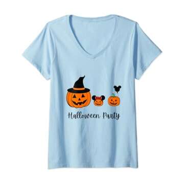 Halloween Party! MNSSHP! Parks Family Matching Pumpkins V-Neck T-Shirt