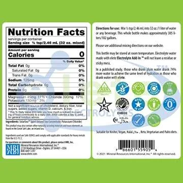 elete Electrolyte Add-in Hydration Drops | Sodium, Magnesium, Potassium & Trace Minerals | Unflavored, All Natural | Leg and Muscle Cramp Relief | Transform Any Drink into a Sports Drink, 18.6oz