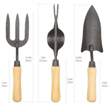 Durable N&V Japanese Gardening Tools Set for Gardeners