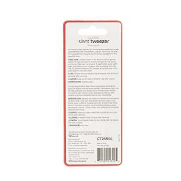 Kiss New York Premium Slant Tip Tweezer for Precision Grooming