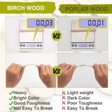 WISYOK 240 Count Natural Wood Craft Sticks for Family Fun