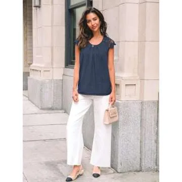 AUTOMET Women's Dressy Casual Tops for Summer Outings