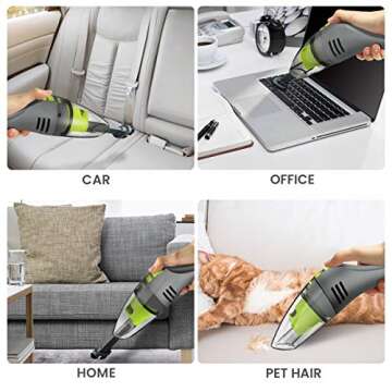 MECO Keyboard Cleaner, Rechargeable Mini Vacuum Wet Dry Cordless Desk Vacuum Cleaner for Laptop Piano Computer Car