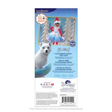 The Elf on the Shelf Claus Couture Extraordinary Noorah Party Dress for Your Scout Elf - Includes Northern Lights Inspired Dress and Fox-Ear Crown