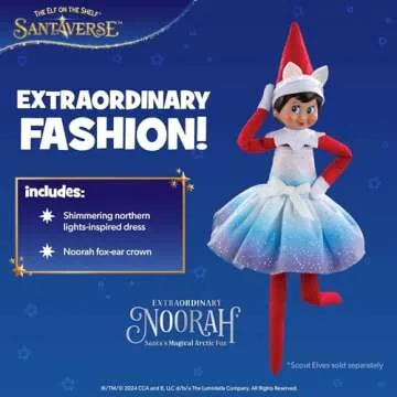 Noorah Party Dress for Your Elf - Northern Lights Inspired