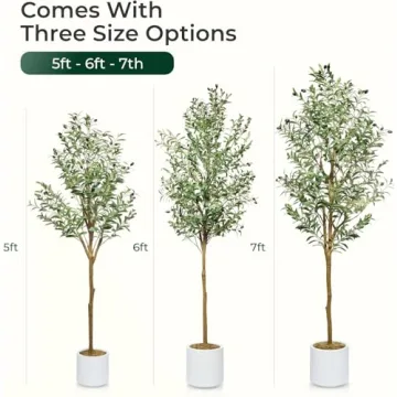 Cozy Flora 6ft Faux Olive Tree - Lifelike Indoor Decor