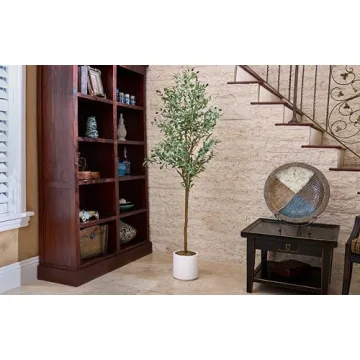 Cozy Flora 6ft Faux Olive Tree - Lifelike Indoor Decor