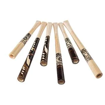 Elegant Set of 6 All-Natural Wooden Handmade Cigarette Holders