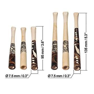 Set of 6 Wooden Handmade Cigarette Holders for Smokers