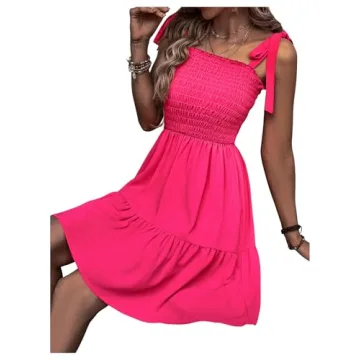Milumia Women's Pink Cami Dress with Adjustable Straps
