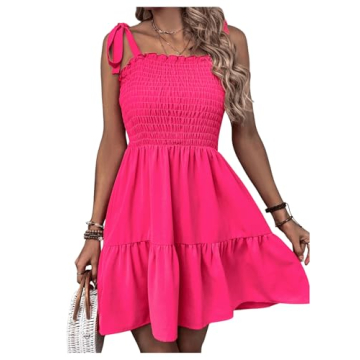 Milumia Women's Pink Cami Dress with Adjustable Straps