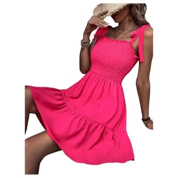 Milumia Women's Pink Cami Dress with Adjustable Straps