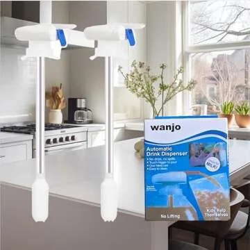 Wanjo 2Pack Automatic Drink Dispenser,Hands-Free Beverage Juice Water Dispenser for Fridge,Easy Elec...