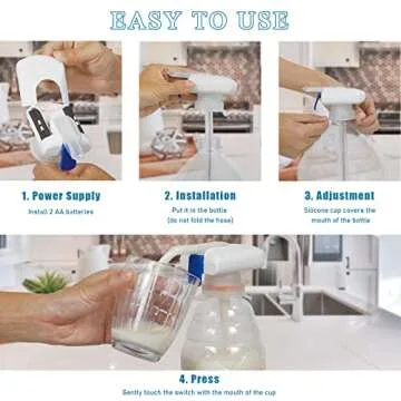 Wanjo 2Pack Automatic Drink Dispenser,Hands-Free Beverage Juice Water Dispenser for Fridge,Easy Electric Milk Jug Dispenser,Perfect for Parties Home Kitchen