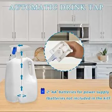 Wanjo 2Pack Automatic Drink Dispenser,Hands-Free Beverage Juice Water Dispenser for Fridge,Easy Electric Milk Jug Dispenser,Perfect for Parties Home Kitchen