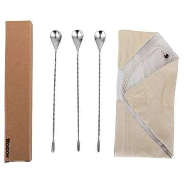 HIDORAN 3 Pack 12 Inches Stainless Steel Mixing Spoons