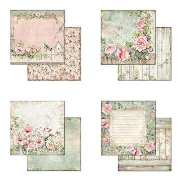 Buy STAMPERIA HOUSE ROSE Scrapbook Paper Pad 8X8 10PK
