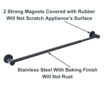 Adjustable Magnetic Towel Bar Holder for Home or Classroom