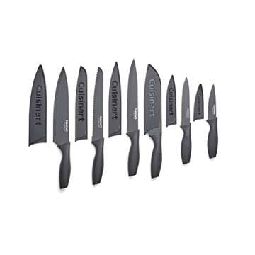 Cuisinart Advantage Color Collection 12-Piece Knife Set with Blade Guards, Matte Black