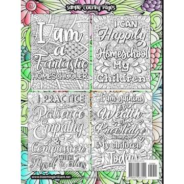 Inspirational Coloring Book for Adults: Positive Affirmations, Motivational Coloring Book for Homesc...