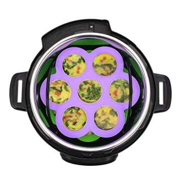 ROTTAY Instant Pot Accessories Set: Silicone Molds & Steamer Rack