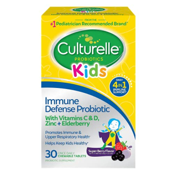 Culturelle Immune Defense Probiotic with Vitamin C, Vitamin D and Zinc + Elderberry, Non-GMO, 4-in-1...