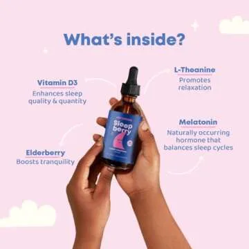 JoySpring Sleepberry Liquid Melatonin | Kids Sleep Aid Drops