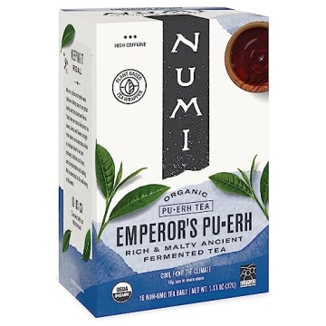 Numi Organic Emperor's Pu-erh Tea - Aged, Fermented, Caffeinated Black Tea