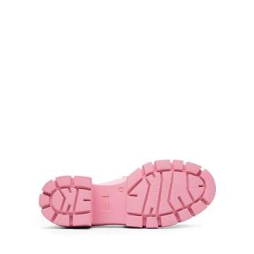 DREAM PAIRS Loafers for Women Platform Chunky Loafers Slip On Casual Shoes,Size 8.5,Pink-Pu,SDLS2321W