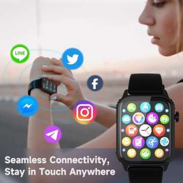 TRAUSI 1.83" Smart Watch with 120 Sports Modes for Everyone