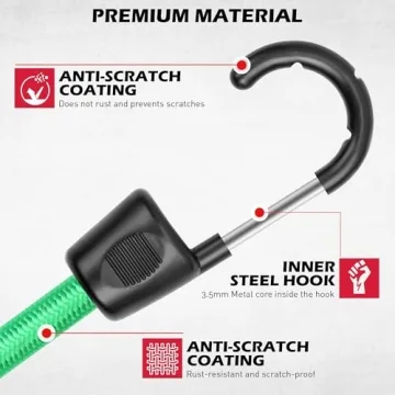 60-Piece Heavy Duty Bungee Cords Assorted Sizes for All Uses