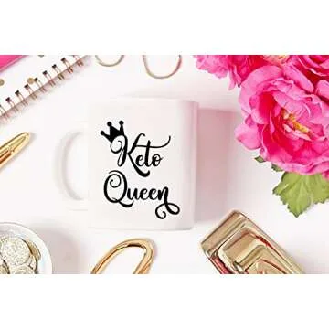 Funny Diet Coffee Mug by Crazy Cool Mugs | Keto Queen 11 Ounce