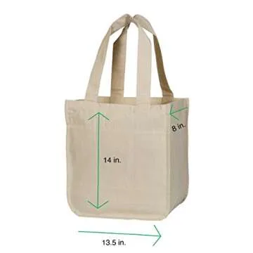 Best Eco-Friendly Organic Cotton Grocery Bags Bundle (3 Pack)