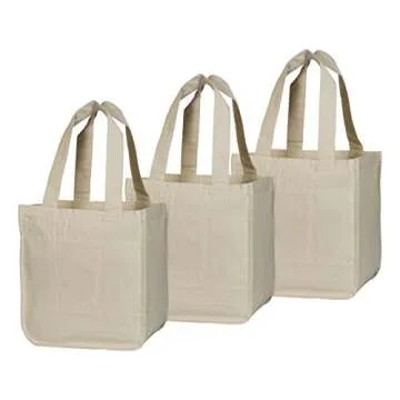 Best Eco-Friendly Organic Cotton Grocery Bags Bundle (3 Pack)