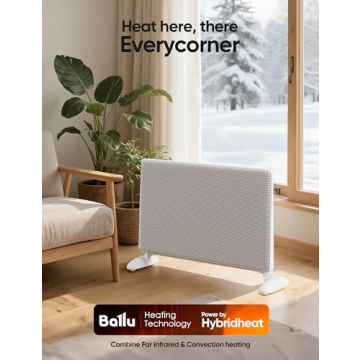 Energy Efficient Ballu Mica Infrared Heater for Large Rooms