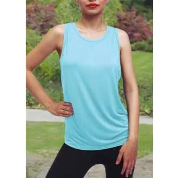 Mippo Women's Adjustable Open Back Workout Shirts