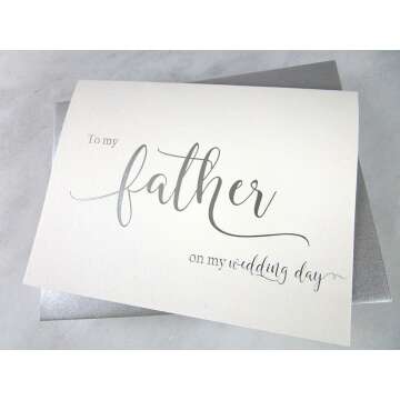 Silver Foil Wedding Day Cards Set of 2 with Envelopes