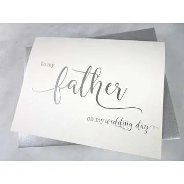 Silver Foil Wedding Day Cards Set of 2 with Envelopes