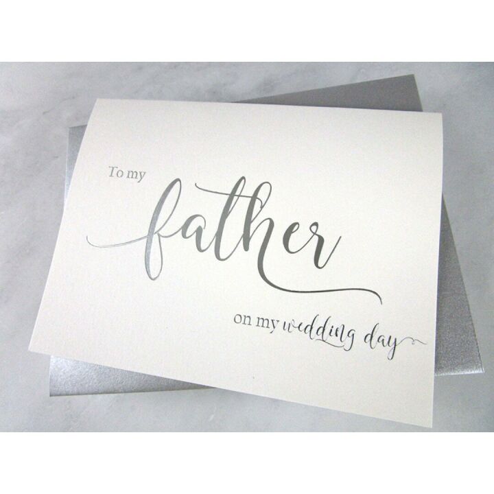 Silver Foil Wedding Day Cards Set of 2 with Envelopes