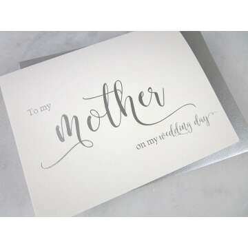 Silver Foil Wedding Day Cards Set of 2 with Envelopes