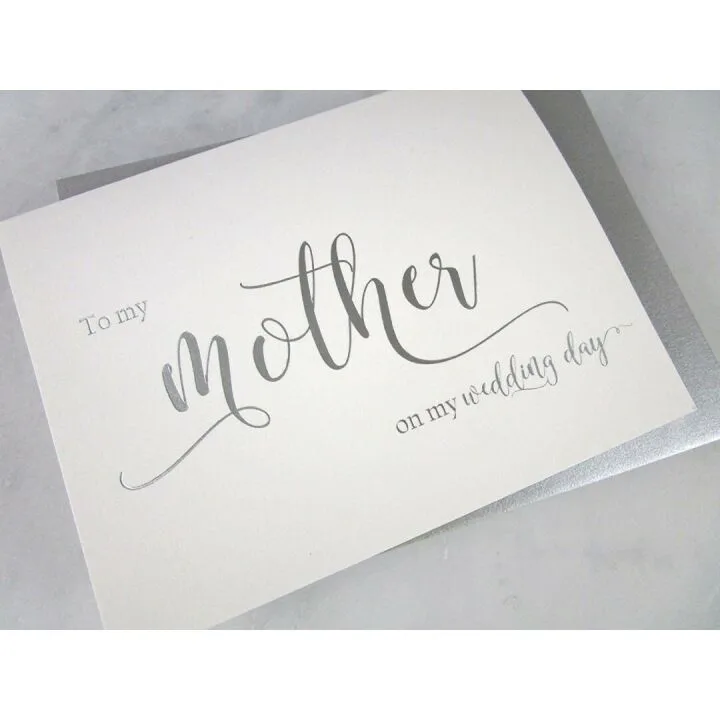 Silver Foil Wedding Day Cards Set of 2 with Envelopes