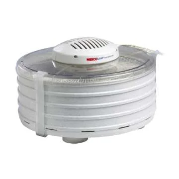 NESCO FD-37 Food Dehydrator, For Snacks, Fruit, Beef Jerky,White/Clear, 4 Trays