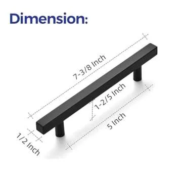Stylish Ravinte 10 Pack Cabinet Pulls in Matte Black