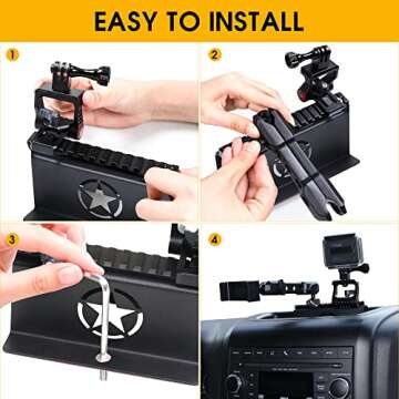 BESTAOO JK Dash Phone Holder for Jeep Wrangler