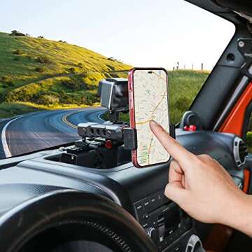 BESTAOO JK Dash Phone Holder for Jeep Wrangler