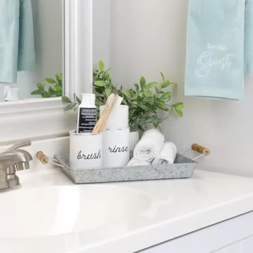 Stylish Galvanized Farmhouse Trays Set for Home & Events