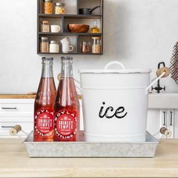 Stylish Galvanized Farmhouse Trays Set for Home & Events