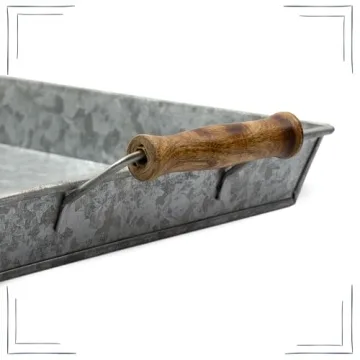 Stylish Galvanized Farmhouse Trays Set for Home & Events